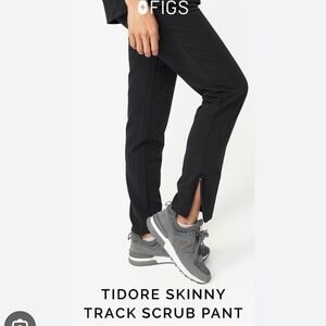 Figs Black Tidore Skinny Track Scrub Pant